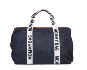 Childhome Torba Mommy Bag Signature Czarna – Torba na Pieluchy, Podróżna i Sportowa